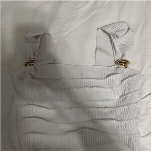 SHEIN White Textured Top